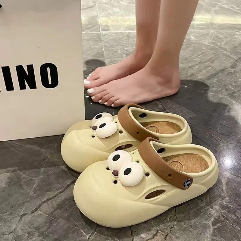 Big Eyes Hole Shoes Women's DIY Thick Sole Shoes for Stomping Feeling EVA Fashion Outdoor Wear Sandals Personalized Foreign Trade Japan and South Korea Cross-border - Image 6