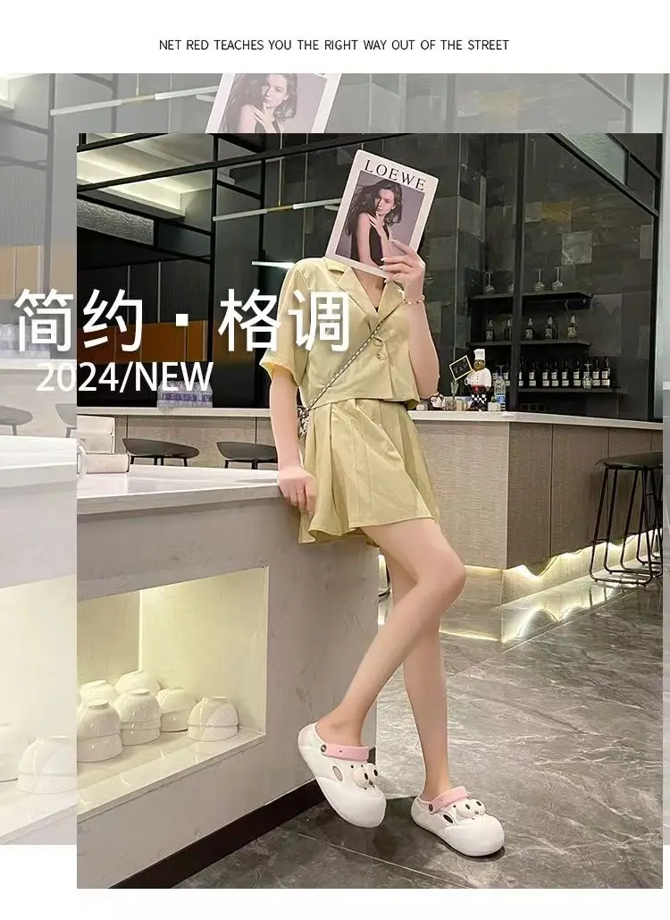 Big Eyes Hole Shoes Women's DIY Thick Sole Shoes for Stomping Feeling EVA Fashion Outdoor Wear Sandals Personalized Foreign Trade Japan and South Korea Cross-border — feature 1