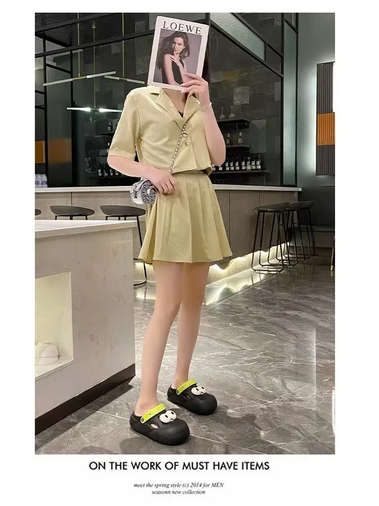 Big Eyes Hole Shoes Women's DIY Thick Sole Shoes for Stomping Feeling EVA Fashion Outdoor Wear Sandals Personalized Foreign Trade Japan and South Korea Cross-border — feature 10