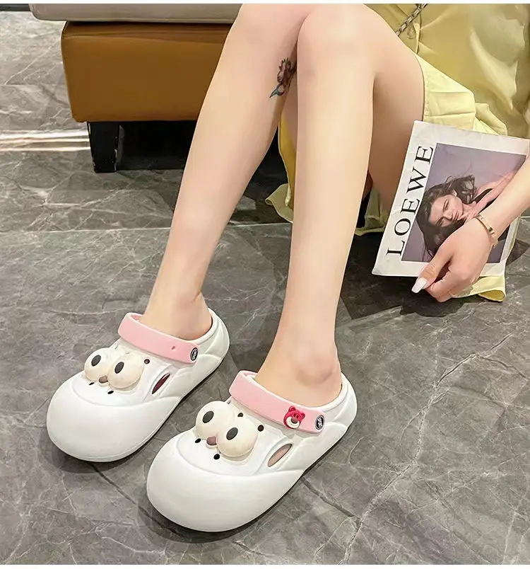 Big Eyes Hole Shoes Women's DIY Thick Sole Shoes for Stomping Feeling EVA Fashion Outdoor Wear Sandals Personalized Foreign Trade Japan and South Korea Cross-border — feature 7