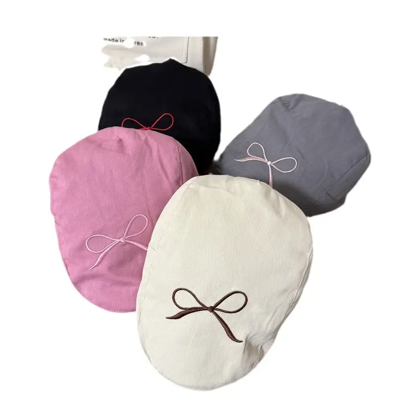 Korean Style Bowknot Cap Girls Spring Summer Lightweight - Image 9