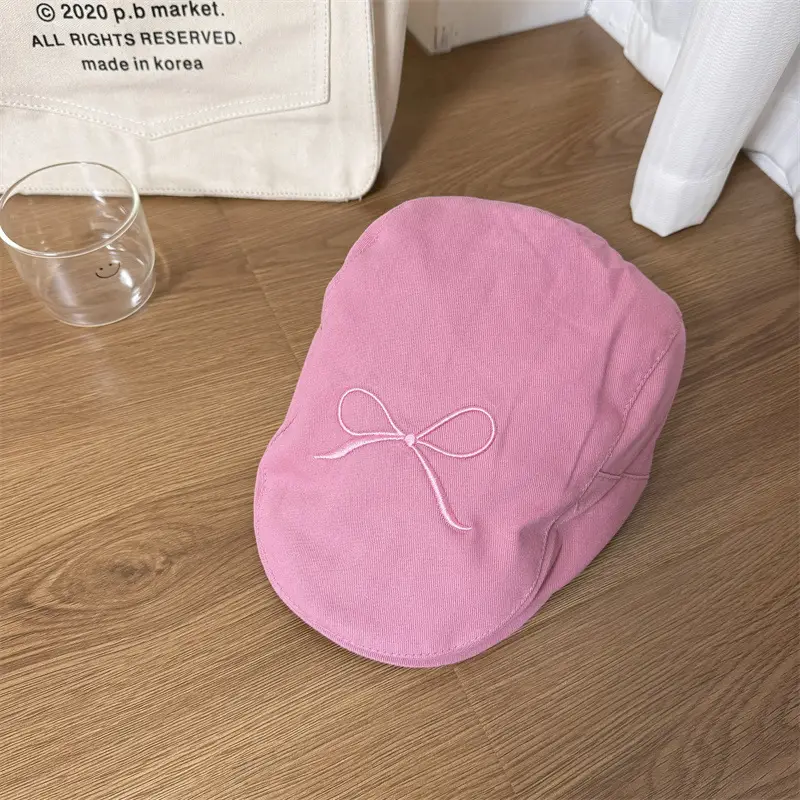 Korean Style Bowknot Cap Girls Spring Summer Lightweight - Image 2