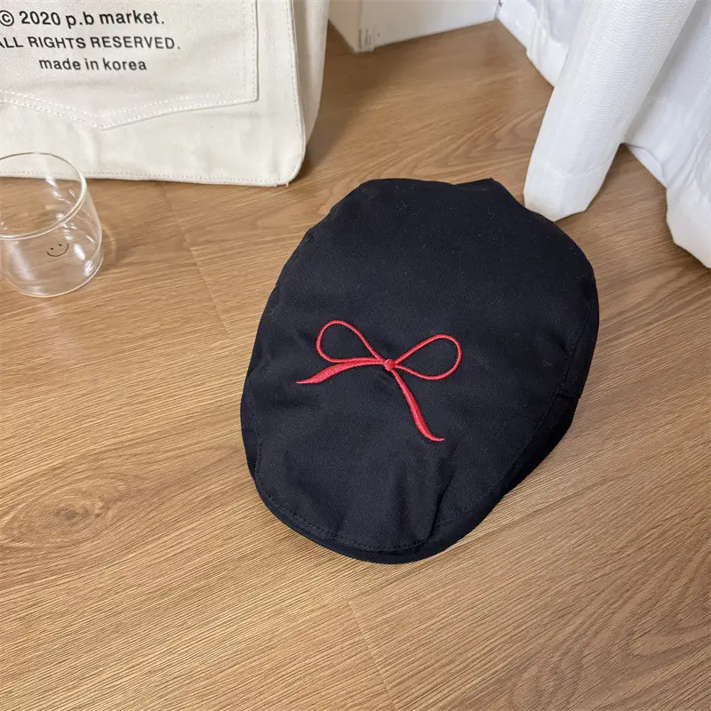 Korean Style Bowknot Cap Girls Spring Summer Lightweight - Image 4