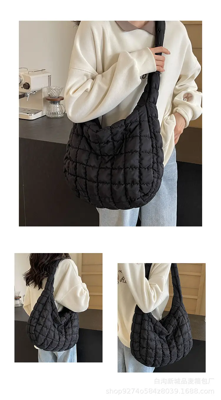 Black Embroidered Bubble Shoulder Bag for Women 2026 — feature 10