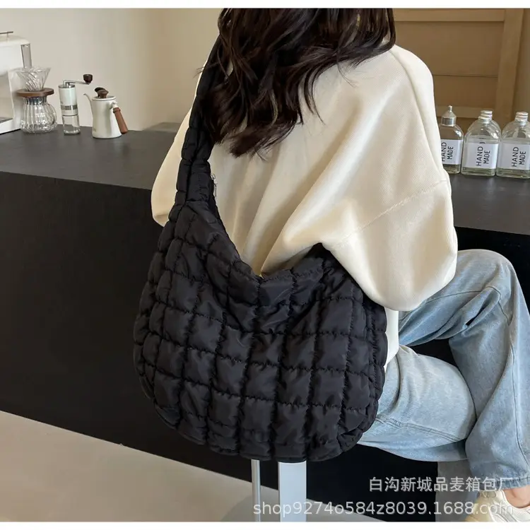 Black Embroidered Bubble Shoulder Bag for Women 2026 — feature 16