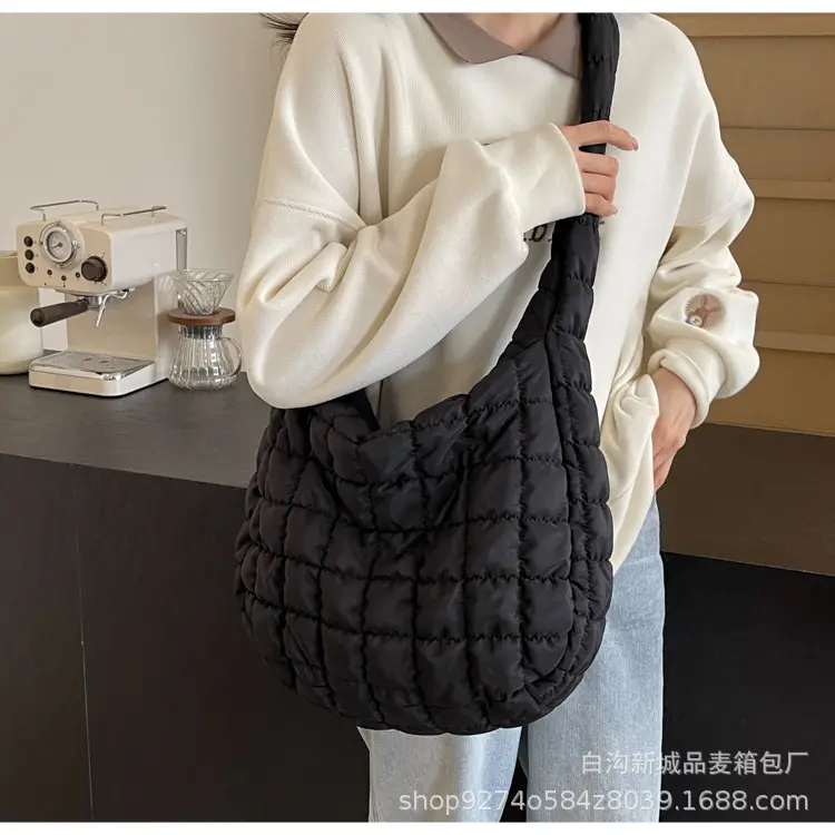 Black Embroidered Bubble Shoulder Bag for Women 2026 — feature 17