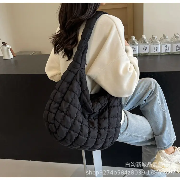 Black Embroidered Bubble Shoulder Bag for Women 2026 — feature 19