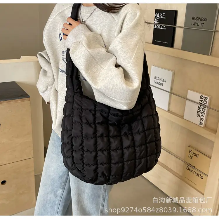 Black Embroidered Bubble Shoulder Bag for Women 2026 — feature 20