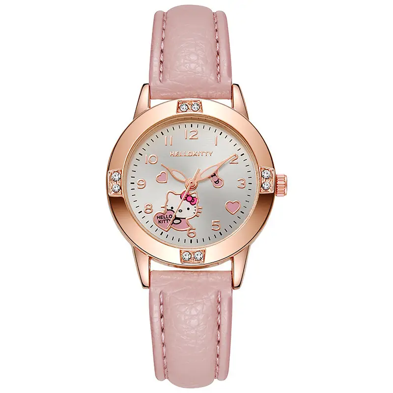 Rose gold diamond belt watch middle school watch women's Sanrio quartz watch cross-border watch wholesale