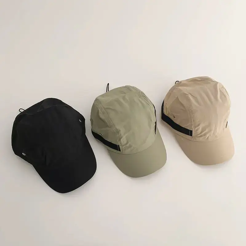 Children's Beige Olive Baseball Cap Sunscreen Hat - Image 4