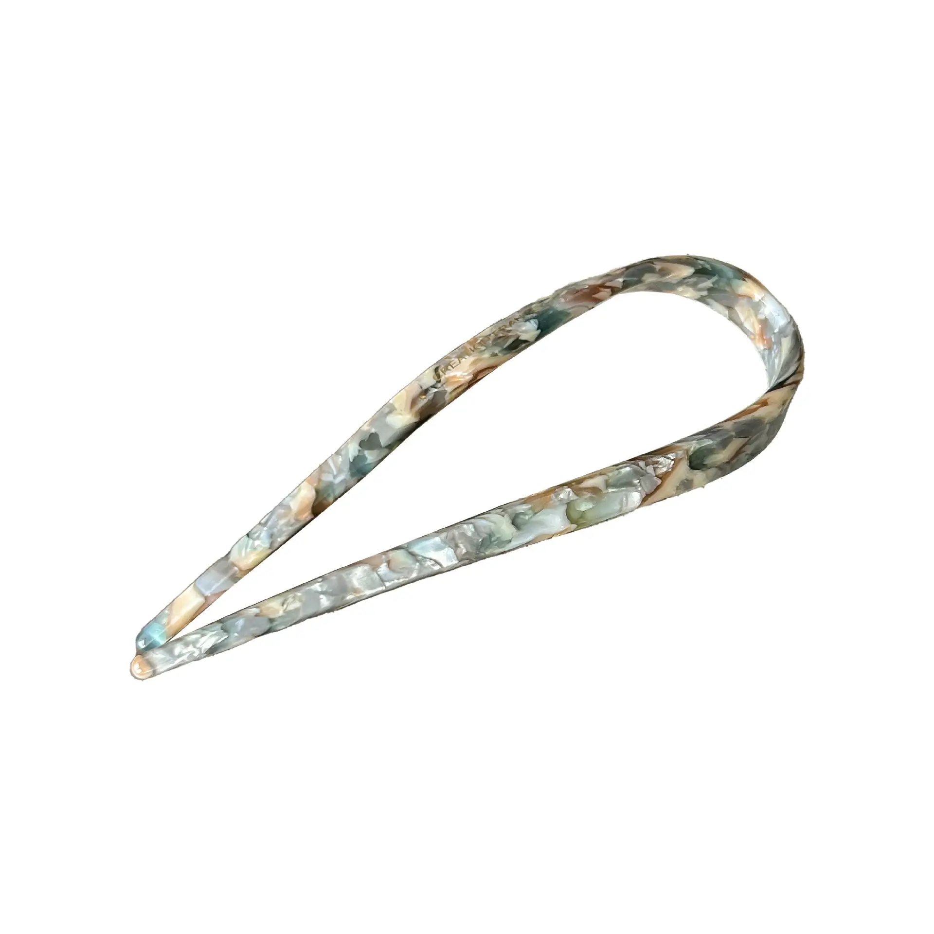 Women's Acetate U-Shaped Hairpin with Glitter Finish - Image 13