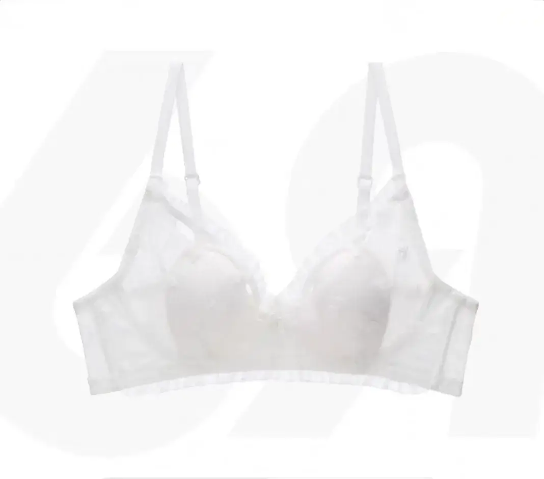 French Underwear for Women Sweet Girl Sexy Big Chest Small No Steel Ring Rabbit Ears Crystal Cup Bra Suit - Image 6