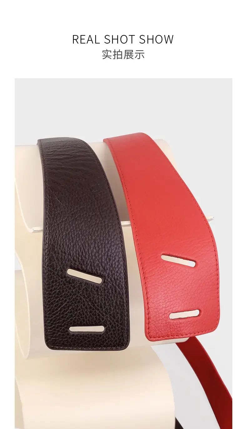 Red Leather Belted Waist Shoes for Women — feature 13