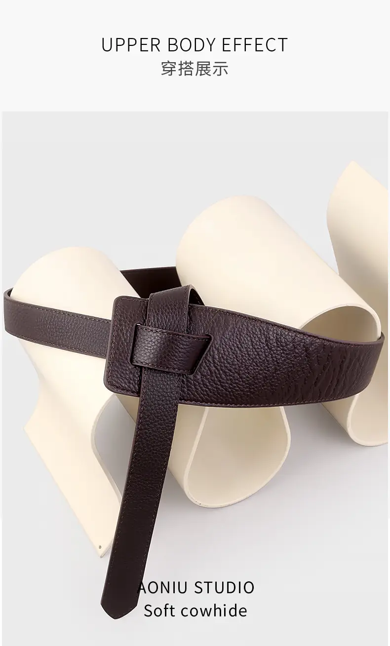 Red Leather Belted Waist Shoes for Women — feature 6