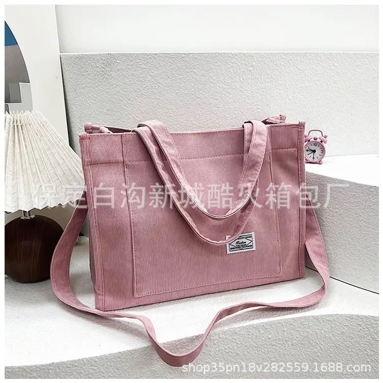 White Corduroy Shoulder Bag 2024 New — feature 21