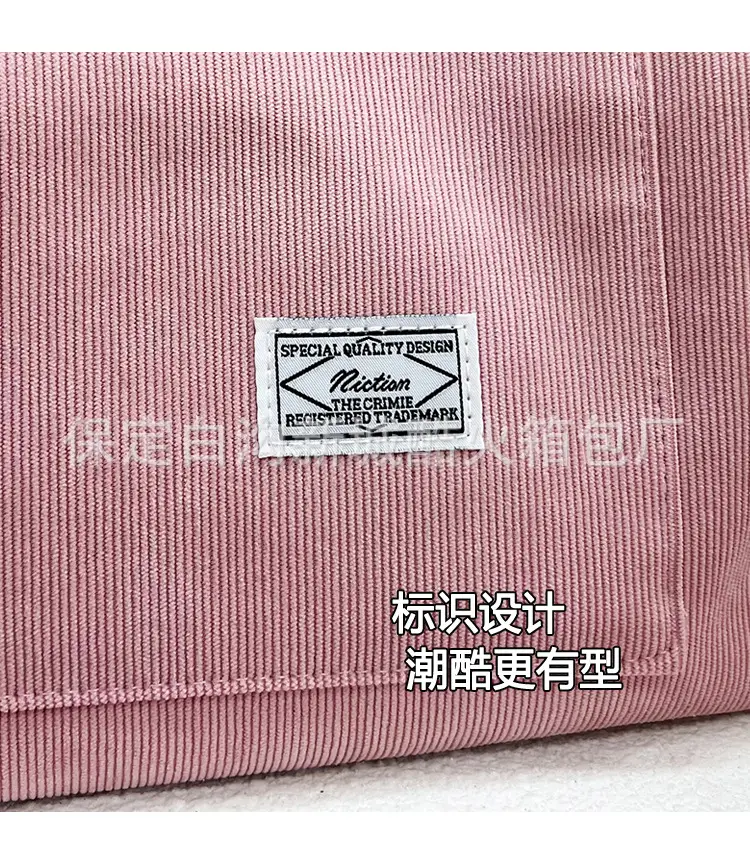 White Corduroy Shoulder Bag 2024 New — feature 7