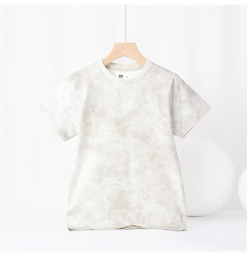 Boys Batik T-Shirt Green Short Sleeve Cap — feature 39