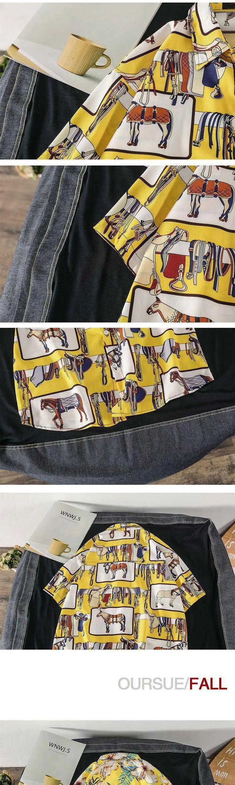 Men's Korean Style Printed Short Sleeve Shirt — feature 13