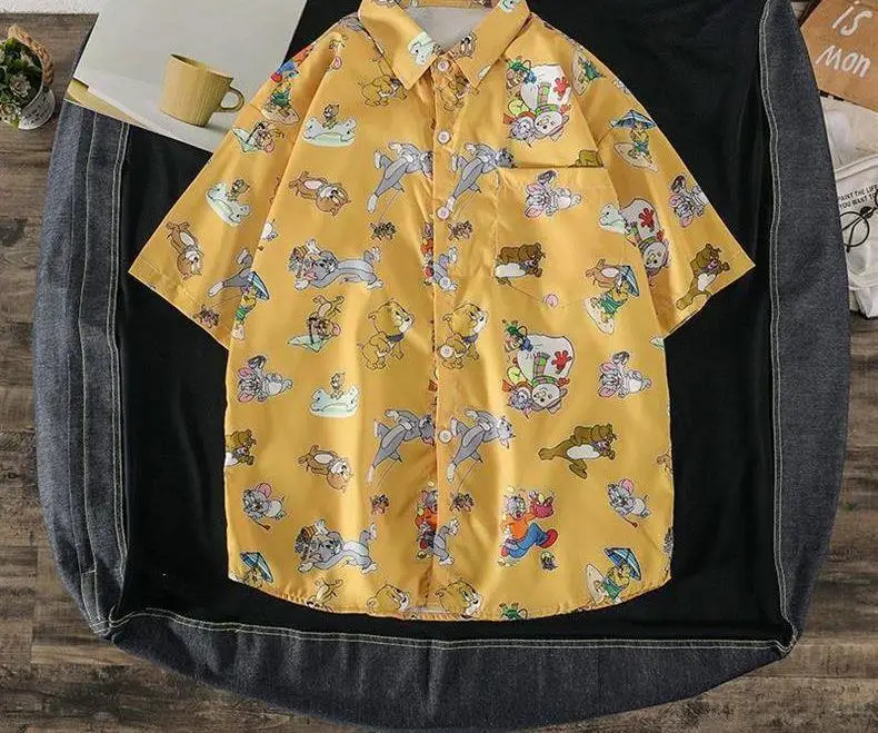 Men's Korean Style Printed Short Sleeve Shirt — feature 16