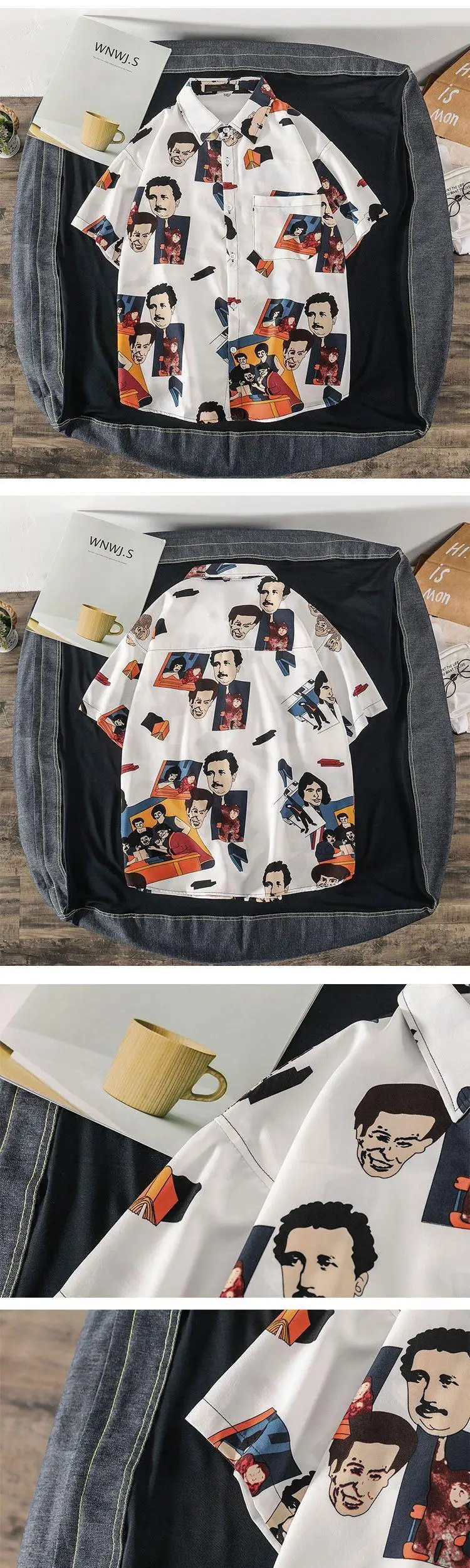 Men's Korean Style Printed Short Sleeve Shirt — feature 18