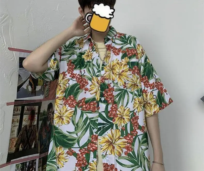 Men's Korean Style Printed Short Sleeve Shirt — feature 4