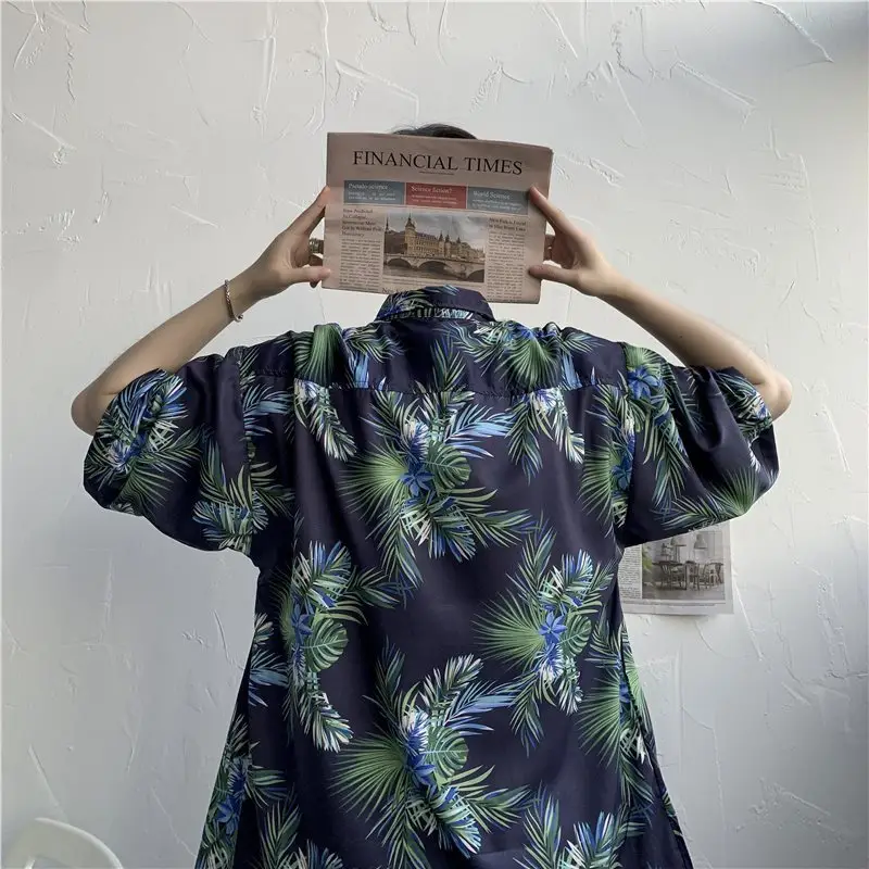 Men's Korean Style Printed Short Sleeve Shirt - Image 26