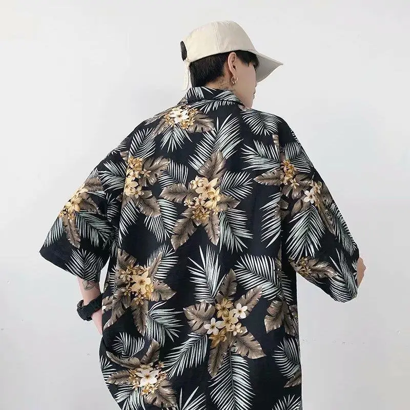 Men's Korean Style Printed Short Sleeve Shirt - Image 41