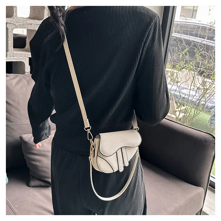White Leather Mini Crossbody Bag for Women — feature 11