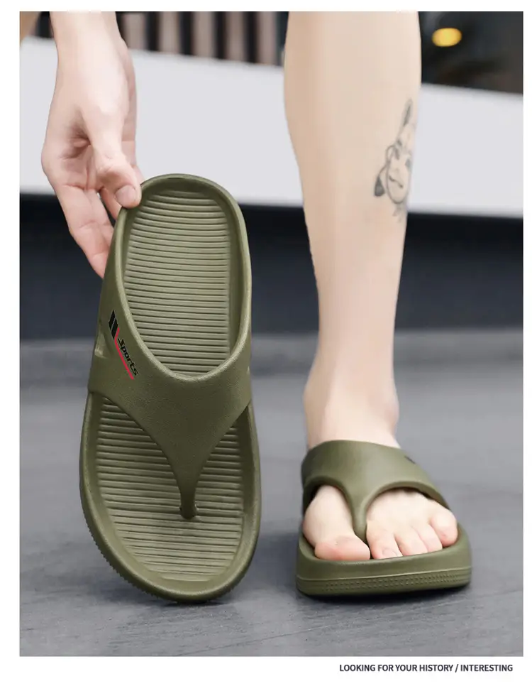 Men's Cross-Border Flip Flops White Thick Sole — feature 13