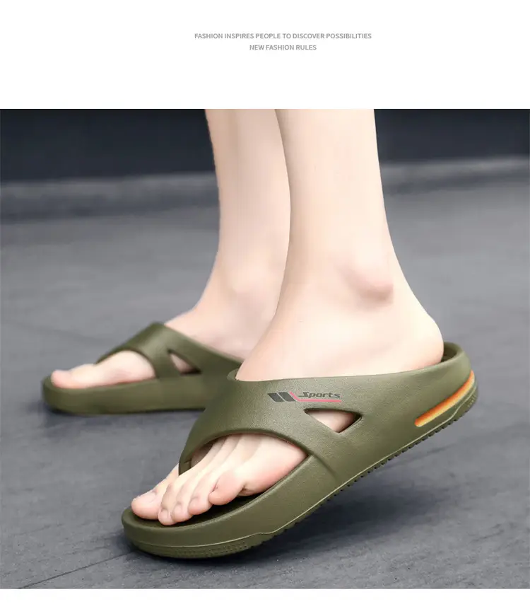 Men's Cross-Border Flip Flops White Thick Sole — feature 15