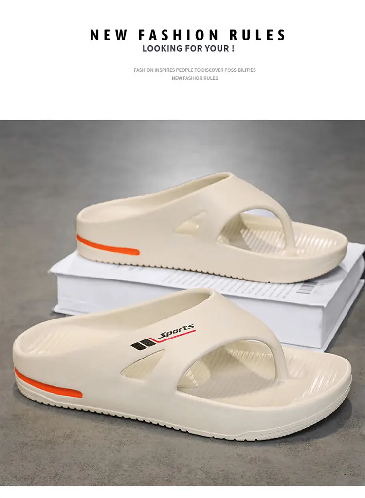 Men's Cross-Border Flip Flops White Thick Sole — feature 19