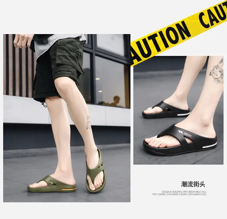 Men's Cross-Border Flip Flops White Thick Sole — feature 3