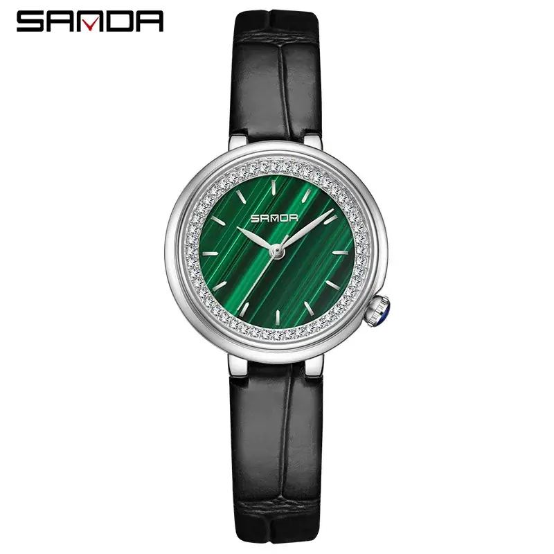 Sanda Luxury Women's Quartz Watch with Diamond Cover - Image 7