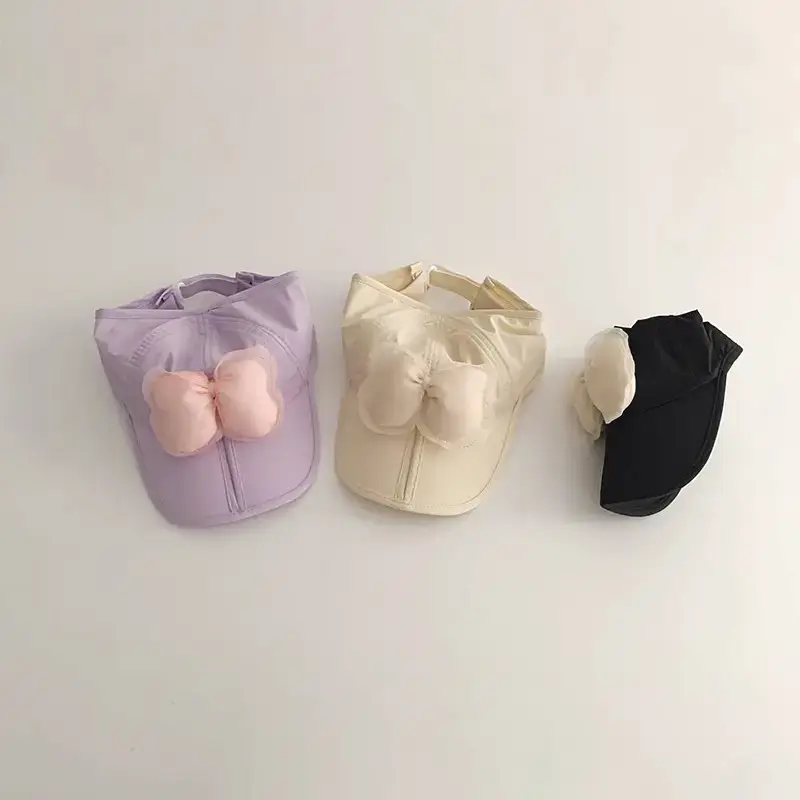 Pink Bow Girls Sunscreen Cap Quick-Drying - Image 8
