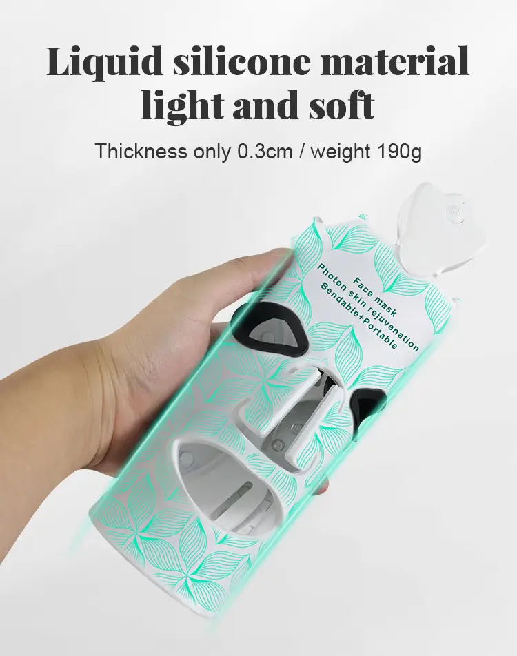 Led Photon Skin Home Use Cross-Border Wireless Spectrometer Red Light Facial Mask Device 7-Color Light Silicone Beauty Mask — feature 5