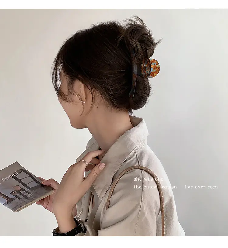 Elegant Hair Clip Women's Back of Head Ins Shark Clip 2024 New Style Clip for Headwear — feature 1