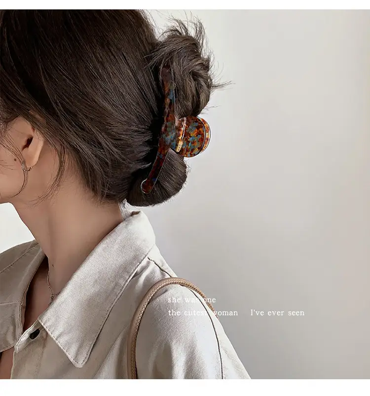 Elegant Hair Clip Women's Back of Head Ins Shark Clip 2024 New Style Clip for Headwear — feature 3