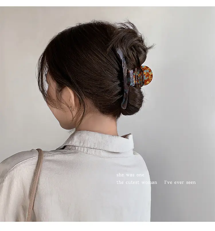 Elegant Hair Clip Women's Back of Head Ins Shark Clip 2024 New Style Clip for Headwear — feature 4