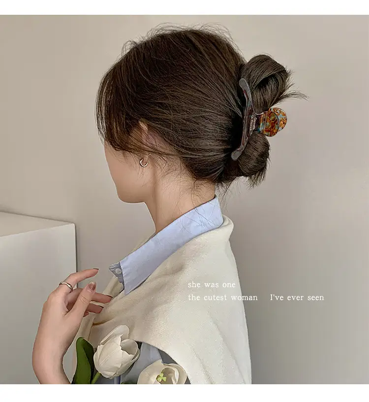 Elegant Hair Clip Women's Back of Head Ins Shark Clip 2024 New Style Clip for Headwear — feature 5