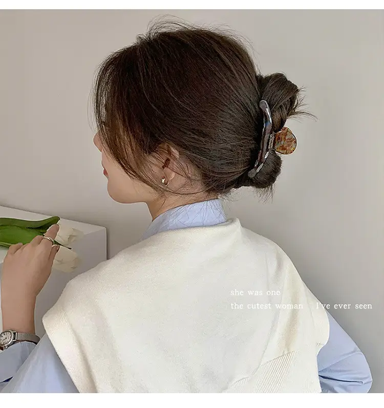 Elegant Hair Clip Women's Back of Head Ins Shark Clip 2024 New Style Clip for Headwear — feature 6