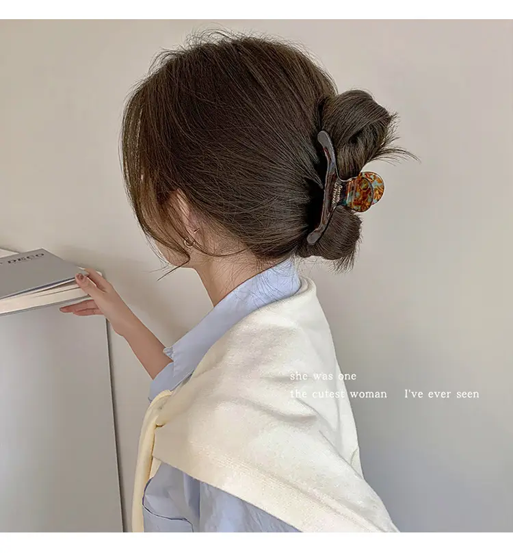 Elegant Hair Clip Women's Back of Head Ins Shark Clip 2024 New Style Clip for Headwear — feature 7