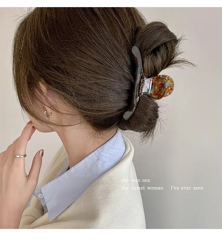 Elegant Hair Clip Women's Back of Head Ins Shark Clip 2024 New Style Clip for Headwear — feature 8