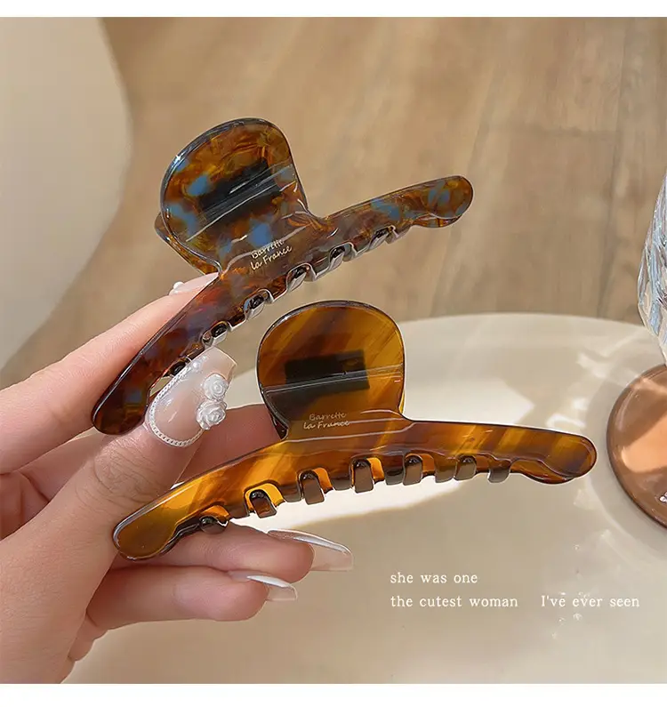 Elegant Hair Clip Women's Back of Head Ins Shark Clip 2024 New Style Clip for Headwear — feature 9