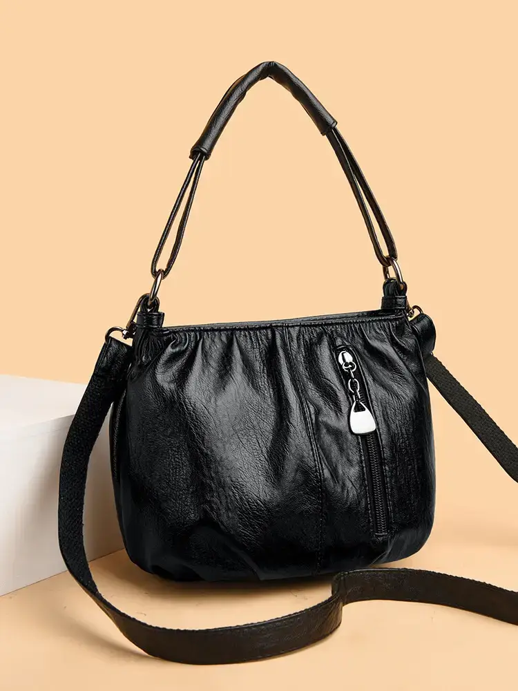 Women's Brown Leather Mobile Phone Crossbody Bag 2026 - Image 7