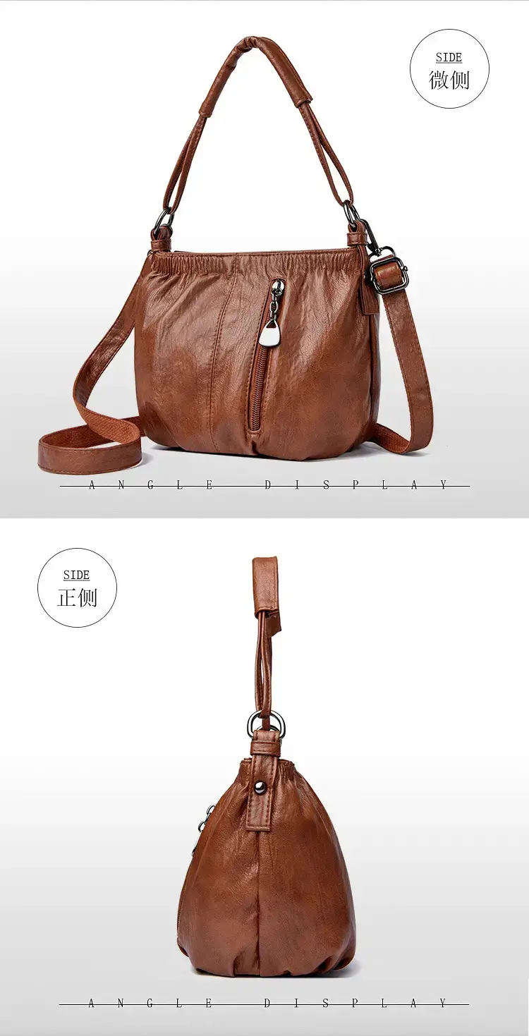 Women's Brown Leather Mobile Phone Crossbody Bag 2026 — feature 19
