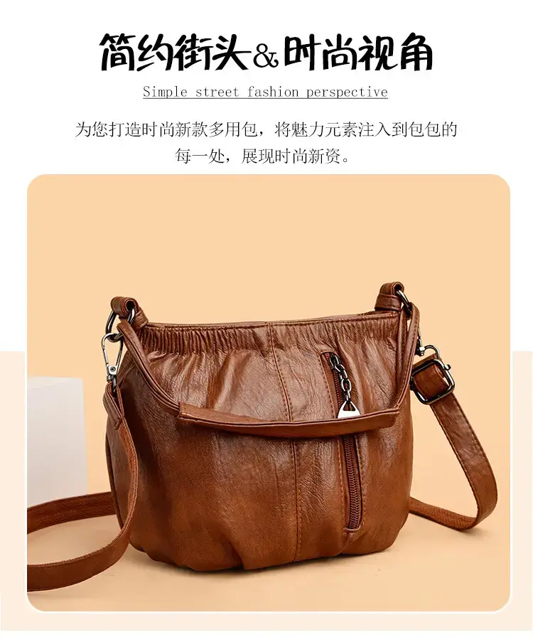 Women's Brown Leather Mobile Phone Crossbody Bag 2026 — feature 7