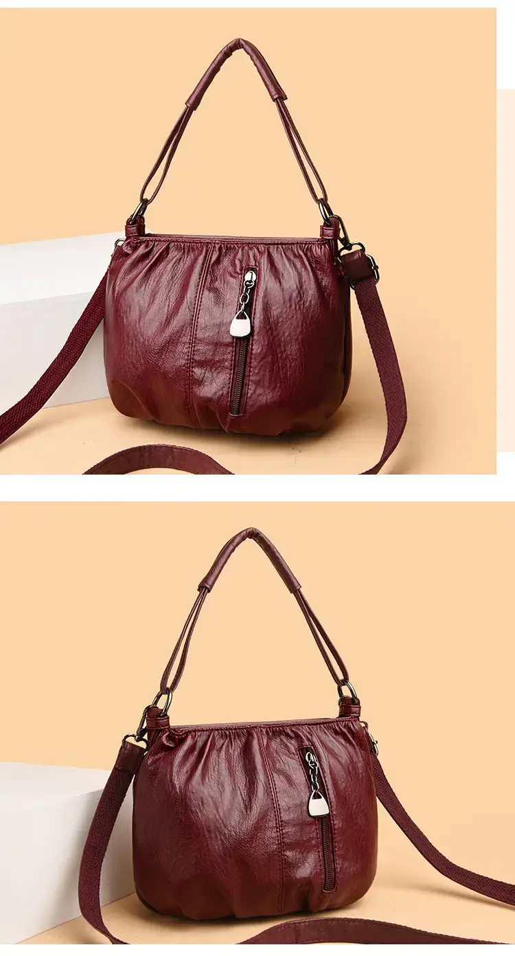 Women's Brown Leather Mobile Phone Crossbody Bag 2026 — feature 9
