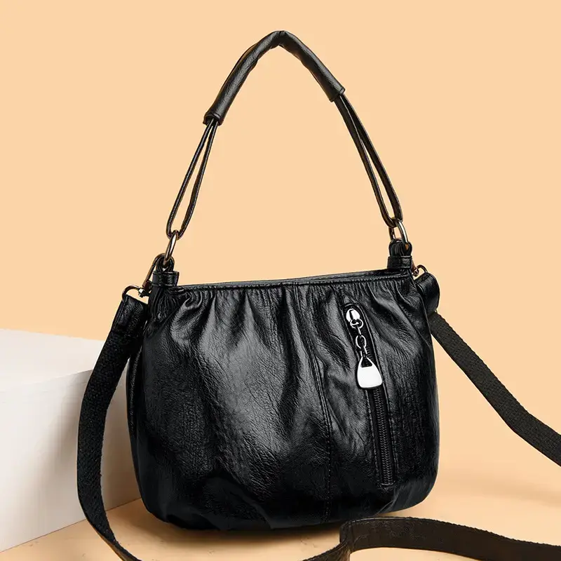 Women's Brown Leather Mobile Phone Crossbody Bag 2026 - Image 2