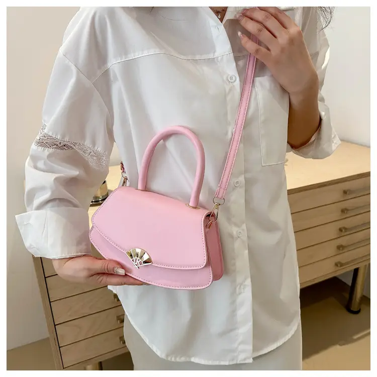 Black Square Shoulder Crossbody Bag with Gold Clasp — feature 15