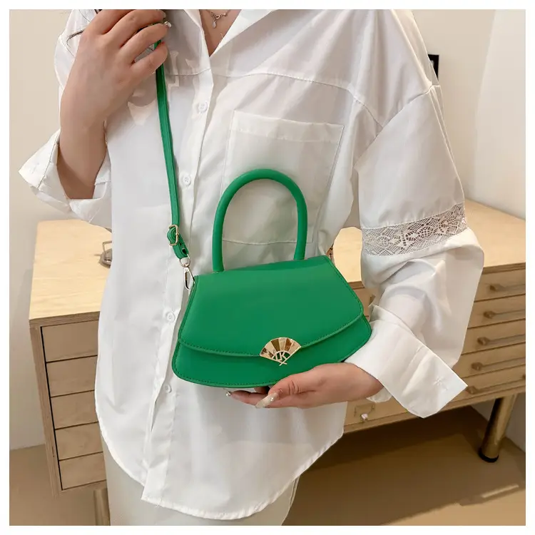 Black Square Shoulder Crossbody Bag with Gold Clasp — feature 17